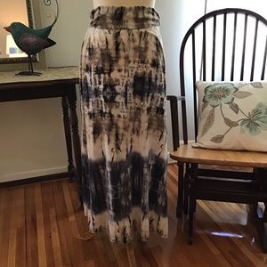 💙JOE B Maxi Skirt or Bandeau Dress Tie Dye Pattern Navy/White💙 Size L